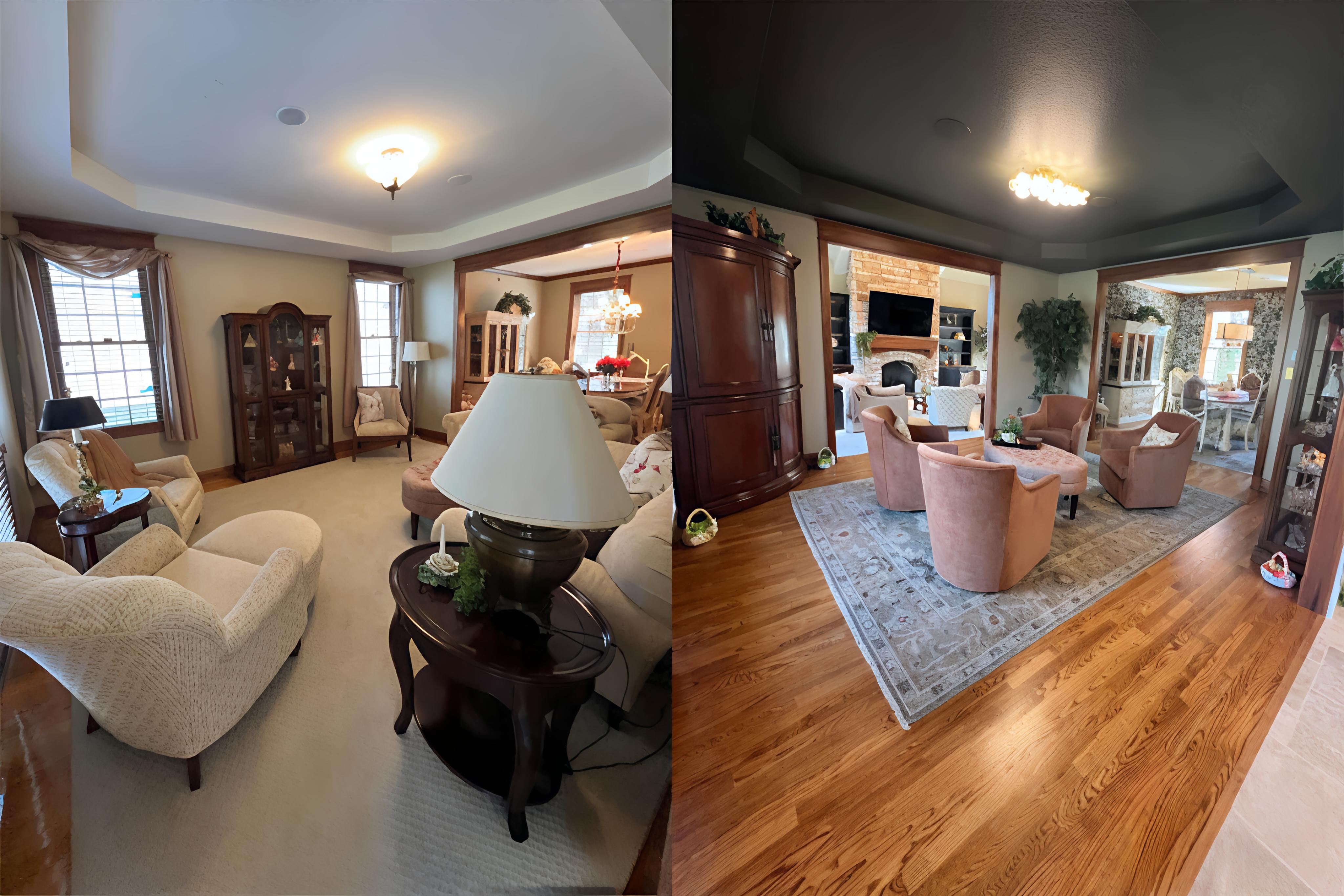 Living Room Before & After